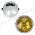 thumbnail image 3 of Universal Motorcycle Headlight Motorcycle Headlamp Motorcycle Front Headlight Modified Round Headlight Retro Yellow Lens Motorcycle Round Modified Front Headlight Fits For CG125, 3 of 8