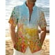 thumbnail image 3 of Camisas hawaianas de verano 2024 para hombre, camisas casuales frescas con estampado 3D de atardecer para playa, camisas de manga corta con solapa, blusas de calle, ropa para hombre y mujer, 3 of 5