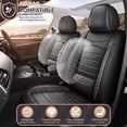 thumbnail image 5 of Full Set for Nissan Pathfinder Car Seat Covers 2011-2026,Waterproof Nappa Leather Car Seat Protector,Anti-Slip and Comfortable Car Seat Cover&Accessories(5 Seats/Black&White), 5 of 7