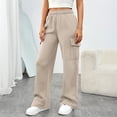 thumbnail image 4 of SUNBS Womens Cargo Sweatpants Wide Leg Pants For Women With Pockets & Elastic Waist Casual Pants, 4 of 9