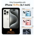 thumbnail image 6 of CANSHN Magnetic Compatible with iPhone 15 Pro Case, Upgraded [Full Camera Protection] [Compatible with Magsafe] [Translucent Matte] Shockproof Protective Phone Case Cover 6.1 Inch - Clear, 6 of 8