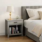 Leeten Modern 22" Rectangular Nightstand, Gray