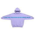 thumbnail image 6 of Oversized Hoodies for Women Men 2026 Trendy Long Sleeve Valentines I Love You This Much Sweatshirt with Pockets for Couples, 6 of 6