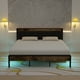 thumbnail image 5 of ULEW | Cama King con Marco Metálico, Luz LED Integrada y Tapizado en PU | Estructura de MDF con Espuma | Diseño Moderno y Cómodo | Tamaño 2192x1935x1030mm, 5 of 7