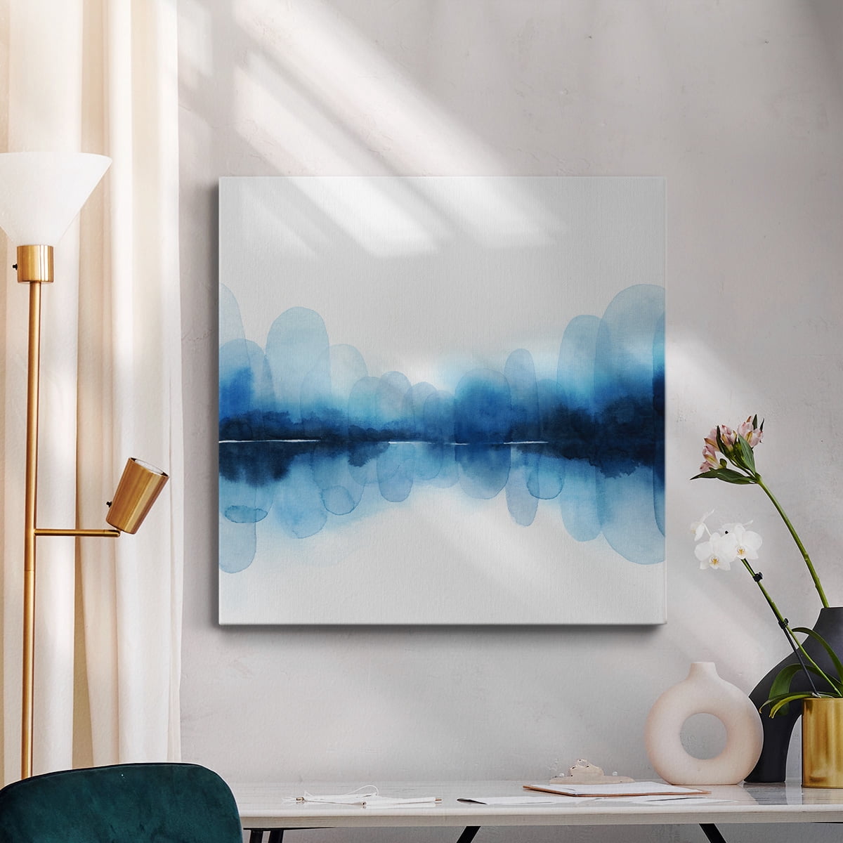 Wexford Home Ultramarine Mirror I-Premium Gallery Wrapped Canvas, 40" x 40" - Ready to Hang