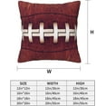 thumbnail image 2 of Retro Football Print Throw Pillow Covers Soft Square Cushion Pillowcase Set of 2 for Sofa Couch Home Decor 18 X 18 in, 2 of 6