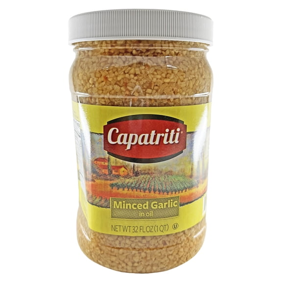 Capatriti Minced Garlic In Oil | Kosher | 32 fl. oz.