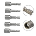 thumbnail image 4 of 5 Pcs 10mm Magnetic Nut Driver Set Hex Socket Adapter Drill Bit tools length 42mm, 4 of 11