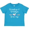 thumbnail image 3 of Inktastic Grandma and Grandpa Love Me Heart Grandchild Boys or Girls Baby T-Shirt, 3 of 5