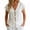Solid color, variant on Uootdi Women's Blouses V Neck Short Sleeve Tie Front Floral Embroidered Linen Blend Casual Tops Summer Picnic Style Lightweight Breathable Loose Fit Shirts Gift