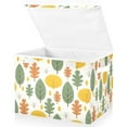 thumbnail image 2 of Autumn leaves tree pattern design Foldable Kids Toy Chest with Flip-Top Lid, Collapsible Fabric Toy Storage Organizer/Bin/Box/Basket/Trunk for Toddler, 2 of 5