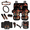 Butterfly Mushroom Pattern, variant on HUIACONG Car Seat Cover Set, with Car Cup Holder Coasters Steering Wheel Cover Car Safety Strap Cover, Floral Butterfly Durable Easy Installation