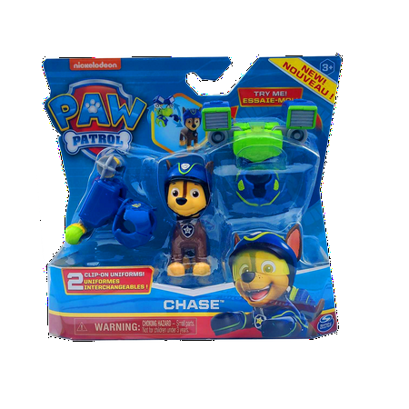 Paw Patrol Chase Figure With 2 Clip-On Uniforms