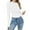 White, variant on Female Sweaters Women's Leopard Print Puff Sleeve Sweater Fall Sweater M