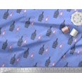 thumbnail image 2 of Soimoi Blue Cotton Voile Fabric Bottle & Crockery Kitchen Fabric Prints by Yard 42 Inch Wide, 2 of 3