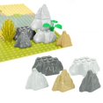 thumbnail image 4 of Bloques de rompecabezas de ensamblaje de partículas pequeñas para construcción de muros de roca MOC Rockery compatibles con 6066 6082 6083, 4 of 5