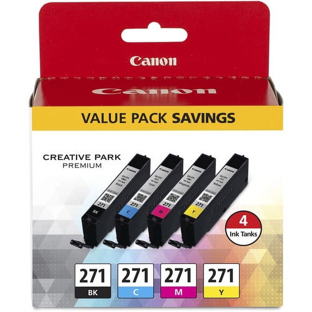 Genuine Canon CLI-271 Ink Tank 4-Pack (0390C005) + PGI-270XL Pigment Black Ink Tank Twin Pack (0319C005) - image 3 of 3