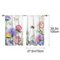 thumbnail image 3 of Watercolor Wildflower Butterfly Tier Curtain,Light Filtering Washable Short Cafe Window Curtain for Kitchen,Laundry,Home Decor,1 Pair, 3 of 6