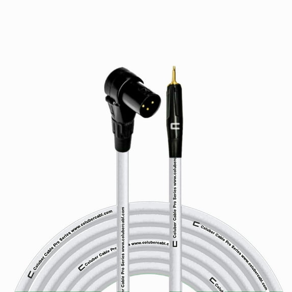 Coluber Cable Right Angle Male XLR - 3.5 TS Male 3-Pin Microphone Connector
