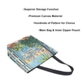 thumbnail image 3 of FORMRS Womens Canvas Tote Bag with Zipper Inner Pocket Shoulder Handbag, Blue Sea Boat, 3 of 7