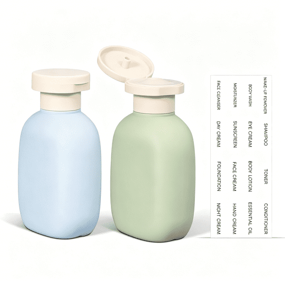 ACDANC 3.4Oz Travel Bottle with Flip Cap,Leak Proof Squeeze Bottles,Refillable Plastic Travel Containers for Creams,Lotion,Foundation,Shampoo,Conditioner
