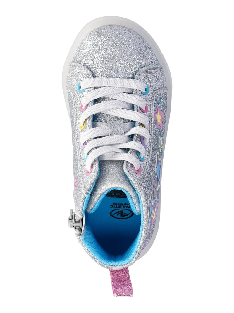 Athletic Works Toddler Girl High Top Light Up Shoes with