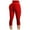 Red, variant on Women'S High Waist Tik Tok Yoga Pants Solid Color Textured Abdomen Slimming Hip Leggings Exercise Running Hip Plus Size Cropped Pants