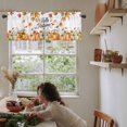 thumbnail image 6 of Hello Autumn Kitchen Valances for Windows 60x18 Inch Kitchen Curtains Valances Rod Pocket Orange Thanksgiving Fall Pumpkins Maple Leaf Bathroom Window Valances for Window Treatment Decor, 6 of 6
