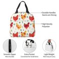 thumbnail image 4 of Honeii Flower Chicken Print Lunch Bag Women, Lunch Box Lunch Bag for Women Adult Men, Small Leakproof Cute Lunch Tote Large Capacity Reusable, 4 of 8
