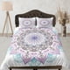 thumbnail image 1 of Mandala Juego de Funda Nórdica Ropa de Cama Boho, Ropa de Cama y Funda de Almohada Hippie, Individual, 1 of 4