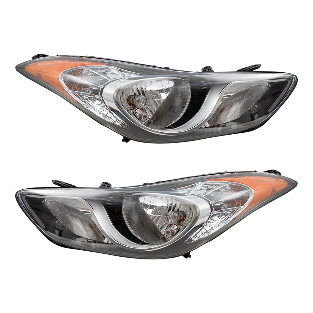 Brock Replacement Passengers Halogen Headlight Headlamp Compatible with Elantra Sedan US 921023Y000 