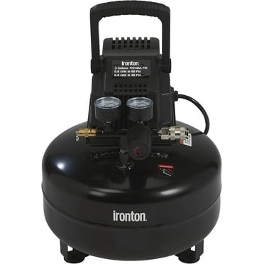 Ironton Oil-Free Pancake Air Compressor, 0.3 HP, 3 Gallons, 110 PSI