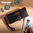 thumbnail image 5 of Wrangler Womens Wallet Western Wristlet for Women Rfid Wallet with Detachable Credit Card Holder, Western-Black, 5 of 7
