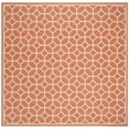 thumbnail image 2 of Safavieh Linden Joey Geometric Indoor/Outdoor Area Rug, Rust/Creme, 6'7" x 6'7" Square, 2 of 8