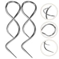 thumbnail image 5 of KAKOWELY 2pcs Spiral Threader Earring Pull Through Earrings Handmade Twisted Linear Curved Dangle Earring,1.97"X0.55"X0.08", 5 of 5
