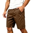 thumbnail image 2 of Men's Flex Casual Cargo Shorts, Lightweight Water Resistant Golf Shorts,Comfortable Stretch Waist Work Shorts with Multi-Pocket Coffee M, 2 of 7