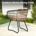 thumbnail image 4 of Pellebant Set of 2 Rattan Single Seat, Outdoor Patio Furniture Set for Patio for Balcony, Beige Cushions, 4 of 6