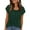 Dark Green, variant on Summer Tops for Women Short Sleeve Crew Neck Pleated T Shirts Dressy Casual Blouses Fashion Clothing