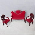 thumbnail image 2 of figatia Canapé Rouge Rétro Canapé Chaise pour 1/12 Poupées Maison Accessoires de Salon, 2 of 8