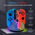 thumbnail image 2 of Joy-Cons Game Controllers Charging Dock for Nintendo Switch, Compatible with Switch OLED Accessories, Includes Color Light & Charging Cable, 2 of 6