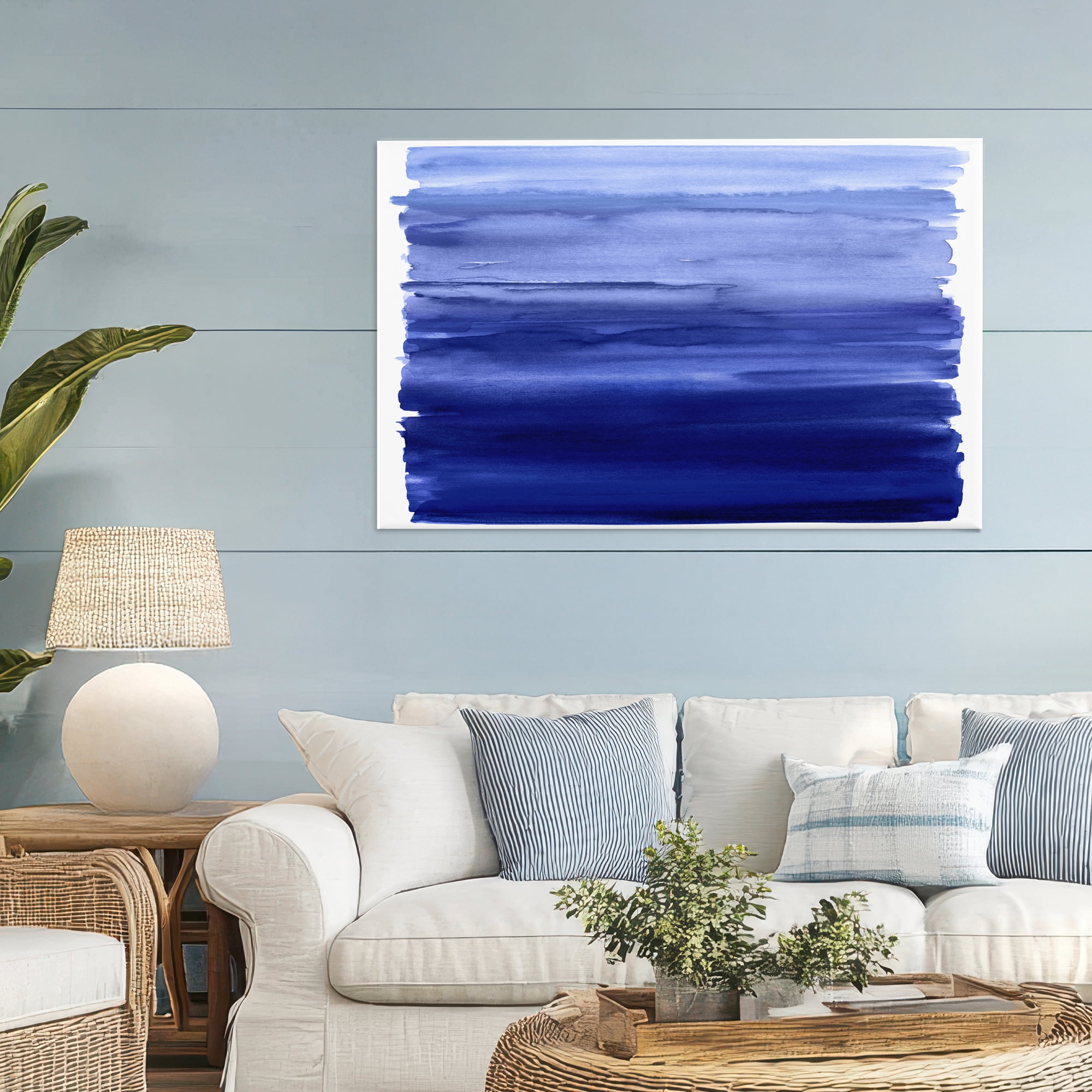 Stupell Industries Oceanic Ombre Blue Canvas Wall Art, design by Allie Corbin