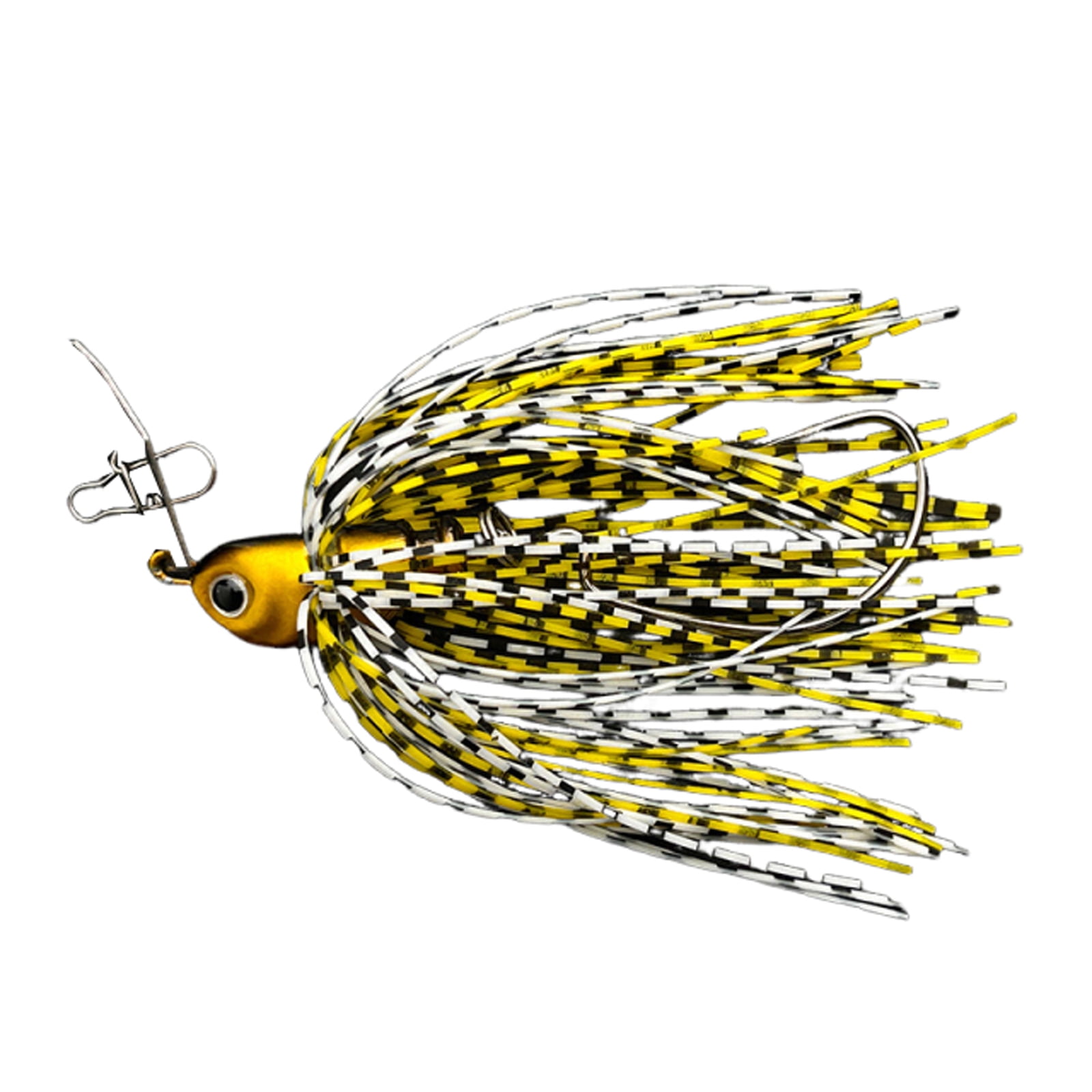 Decorr Bionic Spinnerbait Fishing Lures 3.93 Inch Chatter Bait with Silicone Skirt Vibrating Metal Blade Jig Lure Artificial Hard Bait for Bass Pike Predatory Fish Freshwater Fishing Tackle