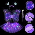 thumbnail image 5 of Juego de 3 o 4 unidades de diadema de doble capa para niñas, luz Led intermitente, varita de ala de mariposa de Hada, disfraz de juguete, regalo de decoración de Halloween, 5 of 5