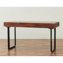 Pemberly Row Contemporary Glide 58-inch Office Writing Desk in Dark Walnut