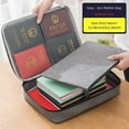 thumbnail image 1 of Document Organizer Briefcase A4 Folder Holder Men's Women's Bag Cover Purse Passport Home Safe Functional File Storage Case, 1 of 5