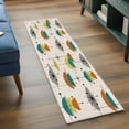 thumbnail image 4 of Boho Modern Area Rugs 2x6 for Kitchen Runner Rug, Middle Century Teal Yellow Orange Geometric Non Slip Washable Rug Runner, Low Pile Indoor Floor Carpet Mat Bathroom Rugs for Bedroom, Kids Room, 4 of 9