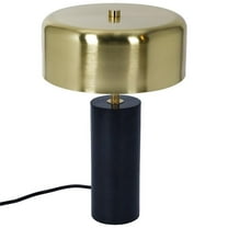 Giona Black and Gold Drum Marble Table Lamp