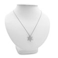 thumbnail image 2 of Collar de Plata, Zirconia Cúbica, Colgante Copo de Nieve, Copo de Nieve, Día de la Madre, Regalo para Fiestas, Cumpleaños, Rojo Verde, 2 of 4