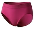 thumbnail image 3 of HUPOM Cotton Underwear For Women Womens Silk Underwear High waist Comfort Waist Solid Compression Hot Pink XL, 3 of 4