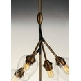 thumbnail image 3 of Maxim Savvy 5-Light Pendant - Antique Brass / Black - 26343CLABBK, 3 of 5